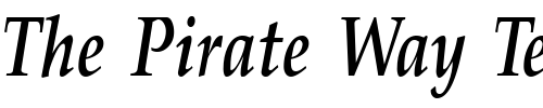 Font : PalisadeCondensed-Bold-Italic Custom Text : The Pirate Way Test your own text here Click to download or to view this font on a tshirt that can be custom printed in Bali