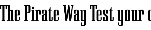 Font : PallMallBold Custom Text : The Pirate Way Test your own text here Click to download or to view this font on a tshirt that can be custom printed in Bali