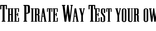 Font : PallMallBoldTitling Custom Text : The Pirate Way Test your own text here Click to download or to view this font on a tshirt that can be custom printed in Bali