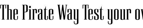 Font : PallMallLight Custom Text : The Pirate Way Test your own text here Click to download or to view this font on a tshirt that can be custom printed in Bali
