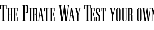 Font : PallMallLightTitling Custom Text : The Pirate Way Test your own text here Click to download or to view this font on a tshirt that can be custom printed in Bali