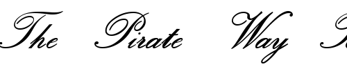 Font : PallusScript-Regular Custom Text : The Pirate Way Test your own text here Click to download or to view this font on a tshirt that can be custom printed in Bali