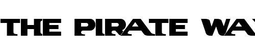 Font : PanAm-LogoText Custom Text : The Pirate Way Test your own text here Click to download or to view this font on a tshirt that can be custom printed in Bali