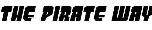 Font : PanicButton-BB-Italic Custom Text : The Pirate Way Test your own text here Click to download or to view this font on a tshirt that can be custom printed in Bali