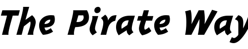Font : PannikinBlackSSK-Italic Custom Text : The Pirate Way Test your own text here Click to download or to view this font on a tshirt that can be custom printed in Bali