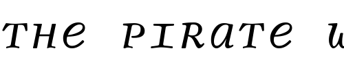 Font : Panoptica-Italic Custom Text : The Pirate Way Test your own text here Click to download or to view this font on a tshirt that can be custom printed in Bali