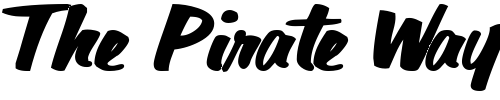 Font : ParagonScriptSSK-Bold Custom Text : The Pirate Way Test your own text here Click to download or to view this font on a tshirt that can be custom printed in Bali