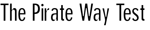 Font : ParallaxGroteskCondSSK Custom Text : The Pirate Way Test your own text here Click to download or to view this font on a tshirt that can be custom printed in Bali
