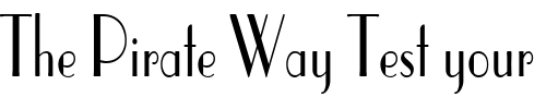 Font : Paris-Condensed-Normal Custom Text : The Pirate Way Test your own text here Click to download or to view this font on a tshirt that can be custom printed in Bali