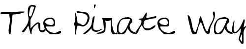 Font : Parker-s-Hand Custom Text : The Pirate Way Test your own text here Click to download or to view this font on a tshirt that can be custom printed in Bali