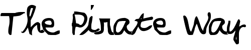 Font : Parker-s-Hand-Bold Custom Text : The Pirate Way Test your own text here Click to download or to view this font on a tshirt that can be custom printed in Bali