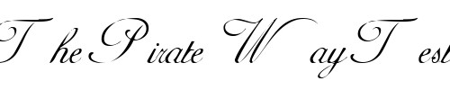 Font : PavillionScriptSSK-Regular Custom Text : The Pirate Way Test your own text here Click to download or to view this font on a tshirt that can be custom printed in Bali