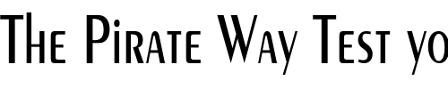 Font : PenwinCondensed Custom Text : The Pirate Way Test your own text here Click to download or to view this font on a tshirt that can be custom printed in Bali