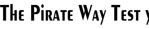 Font : PenwinCondensed-Bold Custom Text : The Pirate Way Test your own text here Click to download or to view this font on a tshirt that can be custom printed in Bali