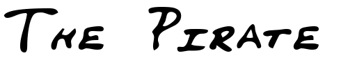 Font : PerkinsHand Custom Text : The Pirate Way Test your own text here Click to download or to view this font on a tshirt that can be custom printed in Bali
