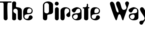 Font : PerkleDisplaySSK Custom Text : The Pirate Way Test your own text here Click to download or to view this font on a tshirt that can be custom printed in Bali