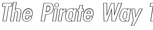 Font : PeterBeckerCondOutline-Medium-Italic Custom Text : The Pirate Way Test your own text here Click to download or to view this font on a tshirt that can be custom printed in Bali
