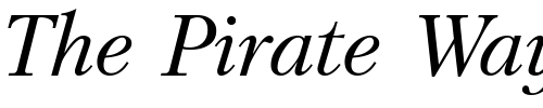 Font : PetersburgCTT-Italic Custom Text : The Pirate Way Test your own text here Click to download or to view this font on a tshirt that can be custom printed in Bali