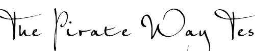 Font : Petra-Script-EF-Regular Custom Text : The Pirate Way Test your own text here Click to download or to view this font on a tshirt that can be custom printed in Bali