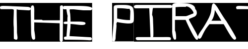 Font : Pf_veryverybadfont7-Inverted Custom Text : The Pirate Way Test your own text here Click to download or to view this font on a tshirt that can be custom printed in Bali