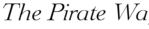 Font : PhillipBecker-Light-Italic Custom Text : The Pirate Way Test your own text here Click to download or to view this font on a tshirt that can be custom printed in Bali