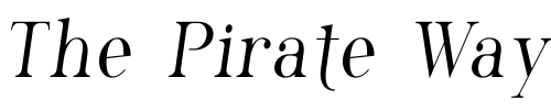 Font : Phosphorus-Chloride Custom Text : The Pirate Way Test your own text here Click to download or to view this font on a tshirt that can be custom printed in Bali