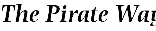 Font : Photina-MT-Semi-Bold-Italic Custom Text : The Pirate Way Test your own text here Click to download or to view this font on a tshirt that can be custom printed in Bali