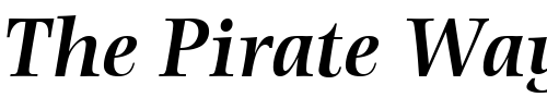 Font : PhotinaMT-SemiBold-Italic Custom Text : The Pirate Way Test your own text here Click to download or to view this font on a tshirt that can be custom printed in Bali