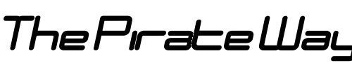 Font : PhutureODC-BlackItalic Custom Text : The Pirate Way Test your own text here Click to download or to view this font on a tshirt that can be custom printed in Bali