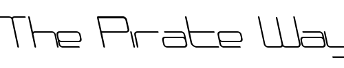Font : PhutureRndClsd-A-Italic Custom Text : The Pirate Way Test your own text here Click to download or to view this font on a tshirt that can be custom printed in Bali