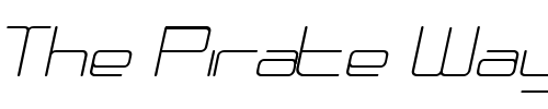 Font : PhutureRndClsd-Italic Custom Text : The Pirate Way Test your own text here Click to download or to view this font on a tshirt that can be custom printed in Bali