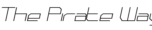 Font : PhutureSqrdClsd-Italic Custom Text : The Pirate Way Test your own text here Click to download or to view this font on a tshirt that can be custom printed in Bali