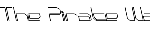 Font : PhutureSqrdOpen-A-Italic Custom Text : The Pirate Way Test your own text here Click to download or to view this font on a tshirt that can be custom printed in Bali