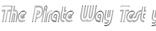 Font : Pi-in-the-SciFi Custom Text : The Pirate Way Test your own text here Click to download or to view this font on a tshirt that can be custom printed in Bali
