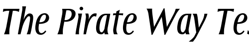 Font : Pilgrim-Italic Custom Text : The Pirate Way Test your own text here Click to download or to view this font on a tshirt that can be custom printed in Bali