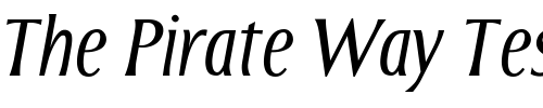 Font : Pilgrim-ItalicLight Custom Text : The Pirate Way Test your own text here Click to download or to view this font on a tshirt that can be custom printed in Bali
