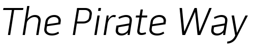 Font : PillGothic600mg-LightObq Custom Text : The Pirate Way Test your own text here Click to download or to view this font on a tshirt that can be custom printed in Bali