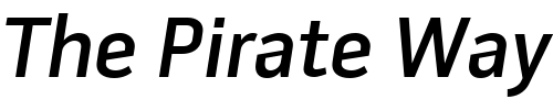 Font : PillGothic600mg-SemibdObq Custom Text : The Pirate Way Test your own text here Click to download or to view this font on a tshirt that can be custom printed in Bali