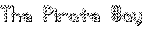 Font : Pindown-X-BRK Custom Text : The Pirate Way Test your own text here Click to download or to view this font on a tshirt that can be custom printed in Bali