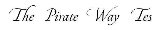 Font : PirouetteLTStd-Separate1 Custom Text : The Pirate Way Test your own text here Click to download or to view this font on a tshirt that can be custom printed in Bali