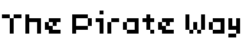 Font : PixL Custom Text : The Pirate Way Test your own text here Click to download or to view this font on a tshirt that can be custom printed in Bali