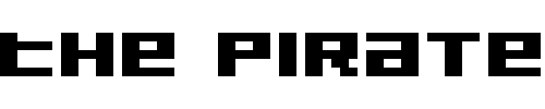 Font : Pixeldust-Bold Custom Text : The Pirate Way Test your own text here Click to download or to view this font on a tshirt that can be custom printed in Bali