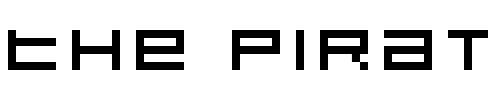 Font : Pixeldust-Expanded Custom Text : The Pirate Way Test your own text here Click to download or to view this font on a tshirt that can be custom printed in Bali