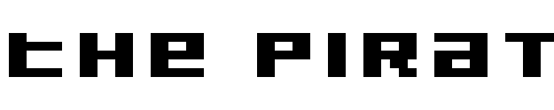 Font : Pixeldust-Expanded-Bold Custom Text : The Pirate Way Test your own text here Click to download or to view this font on a tshirt that can be custom printed in Bali