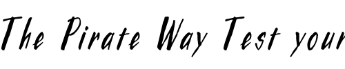 Font : PlageTahiti Custom Text : The Pirate Way Test your own text here Click to download or to view this font on a tshirt that can be custom printed in Bali