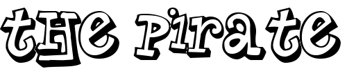 Font : Planet-Benson Custom Text : The Pirate Way Test your own text here Click to download or to view this font on a tshirt that can be custom printed in Bali