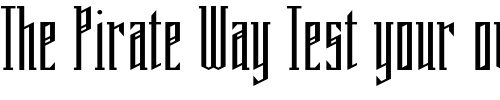 Font : PlanetThreeHundred Custom Text : The Pirate Way Test your own text here Click to download or to view this font on a tshirt that can be custom printed in Bali