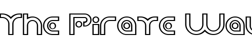 Font : Planetary-Orbiter-Outline-Bold Custom Text : The Pirate Way Test your own text here Click to download or to view this font on a tshirt that can be custom printed in Bali