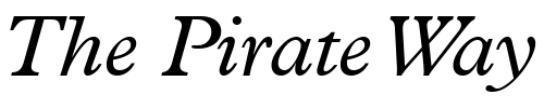Font : Plantin-Italic Custom Text : The Pirate Way Test your own text here Click to download or to view this font on a tshirt that can be custom printed in Bali