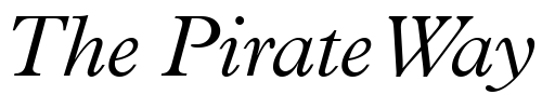Font : Plantin-MT-Light-Italic Custom Text : The Pirate Way Test your own text here Click to download or to view this font on a tshirt that can be custom printed in Bali